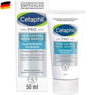 CETAPHIL PRO ItchControl Repair Sensitive Regenerierende Handcreme, 50ml, Für 