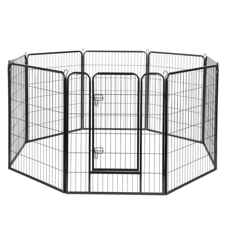 Pet Playpen Dog Exercise Barrier Fence Camping Crate House Cage 32"x40" 8 Panel