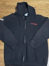 OZZFEST 2003 JACKET OZZY OSBOURNE XL WORN BLACK HOODIE FULL ZIP