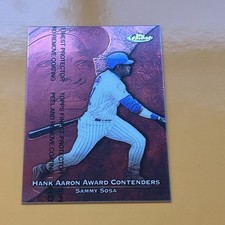 1999 Topps Finest Hank Aaron Award Contenders W/Peel  #HA6 Sammy Sosa Cubs