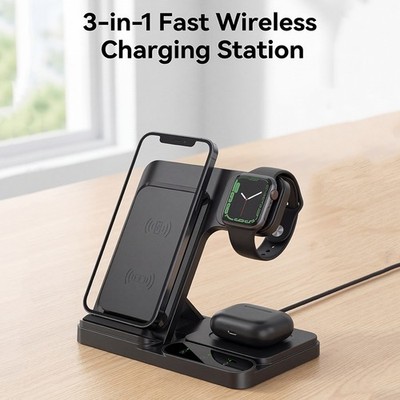 3 in 1 Fast Magnetic Wireless Charging Station for iPhone 16 15  iWatch AirPods