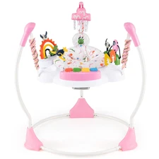 Baby Activity Center Jumper with Music, Light, Interactive Toys, 360°Rotating Se