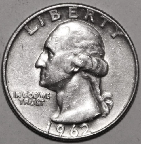 1962-D Washington Silver Quarter - Extra Fine - #0412EA