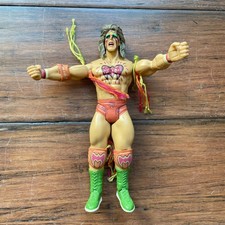 2003 WWE Jakks Classic Ultimate Warrior WM6 Figure Loose Read Missing Pad
