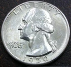 US 1950-S Washington Quarter  **