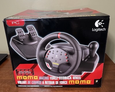 Logitech MOMO Racing Wheel Force Feedback USB Wheel + Pedals- READ DESCRIPTION