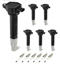 Set of 6 Ignition Coils Pack 6 Iridum Spark Plugs Compatible with 2006-2010...