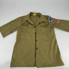 Vintage Boy Scouts Uniform Shirt Patch Unit Commissioner Youth Size 36