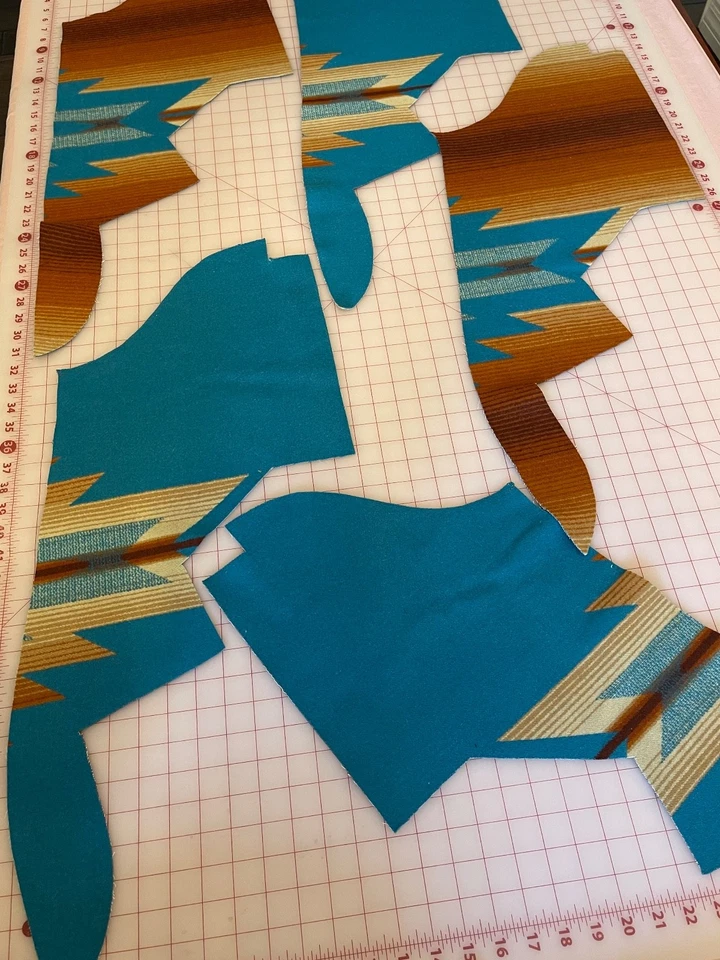 New Pendleton Wool blanket fabric remnants - Pagosa Springs - appx 1.14 lb - Image 2 of 4