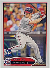 Topps 2012 Bryce Harper RC Rookie Base #661 Batting Blue Helmet Nationals