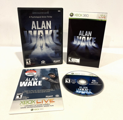 ALAN WAKE LIMITED COLLECTOR S EDITION MICROSOFT XBOX 360 GAME W/ ADD-ON CODE
