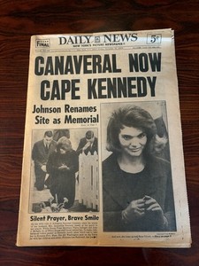 New York Daily News- Canaveral Now Cape Kennedy- Nov. 29, 1963, Vol. 45 No. 135