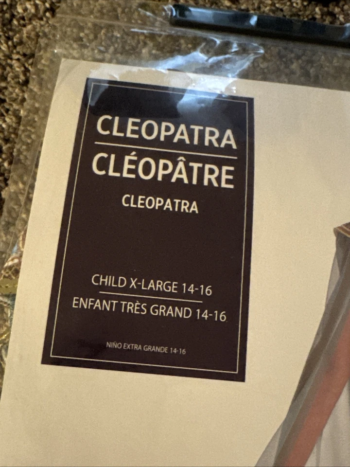 Cleopatra Reina Egipcia Traje Blanco Tú mismo Vestido Halloween Niño Disfraz Talla XL Foto 2 de 3