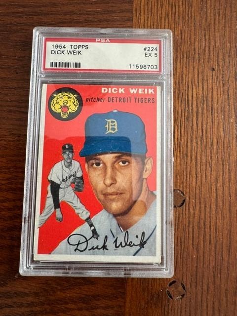 1954 Topps  #224 Dick Weik PSA EX 5
