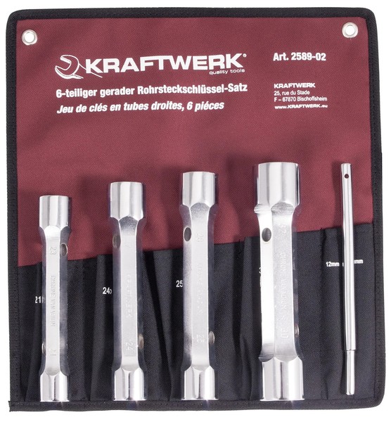 6-Teilig RohrsteckschlüSsel Satz 21-32Mm +Stift Kraftwerk 2589-02-image