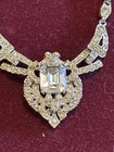 Stunning Vintage Coro Rhinestone Necklace Signed — photo 5