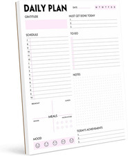 Daily Planner Notepad - Tear-Off Daily Planning Pad, Organizer with to Do Lists