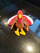 TY BEANIE BABY - GOBBLES THE TURKEY,  WITH TAG. VINTAGE 1996 COLLECTIBLE 