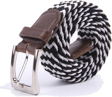 Canvas Elastic Fabric Woven Stretch Multicolored Braided Belts