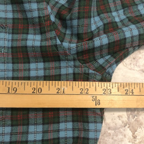 Relwen Shirt Mens L Green Plaid Cotton Flannel Button Up Long Sleeves Huckberry - Picture 7 of 7