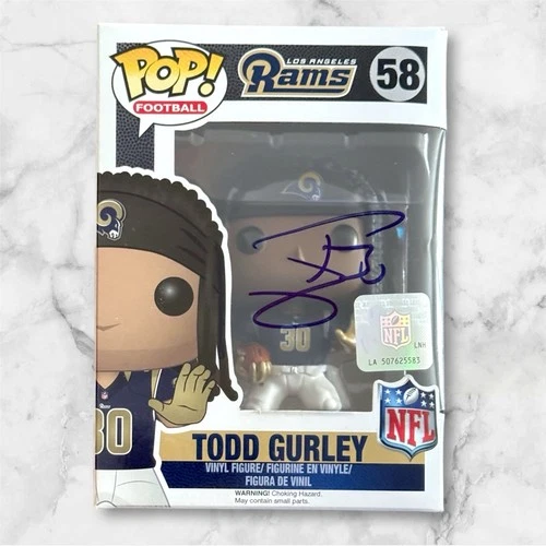 Todd Gurley Signed Autographed Los Angeles Rams Funko Pop #58 NFL