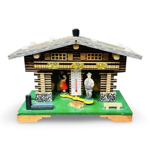 Vintage German Weather House Chalet Thermometer Hygrometer Made in Germany