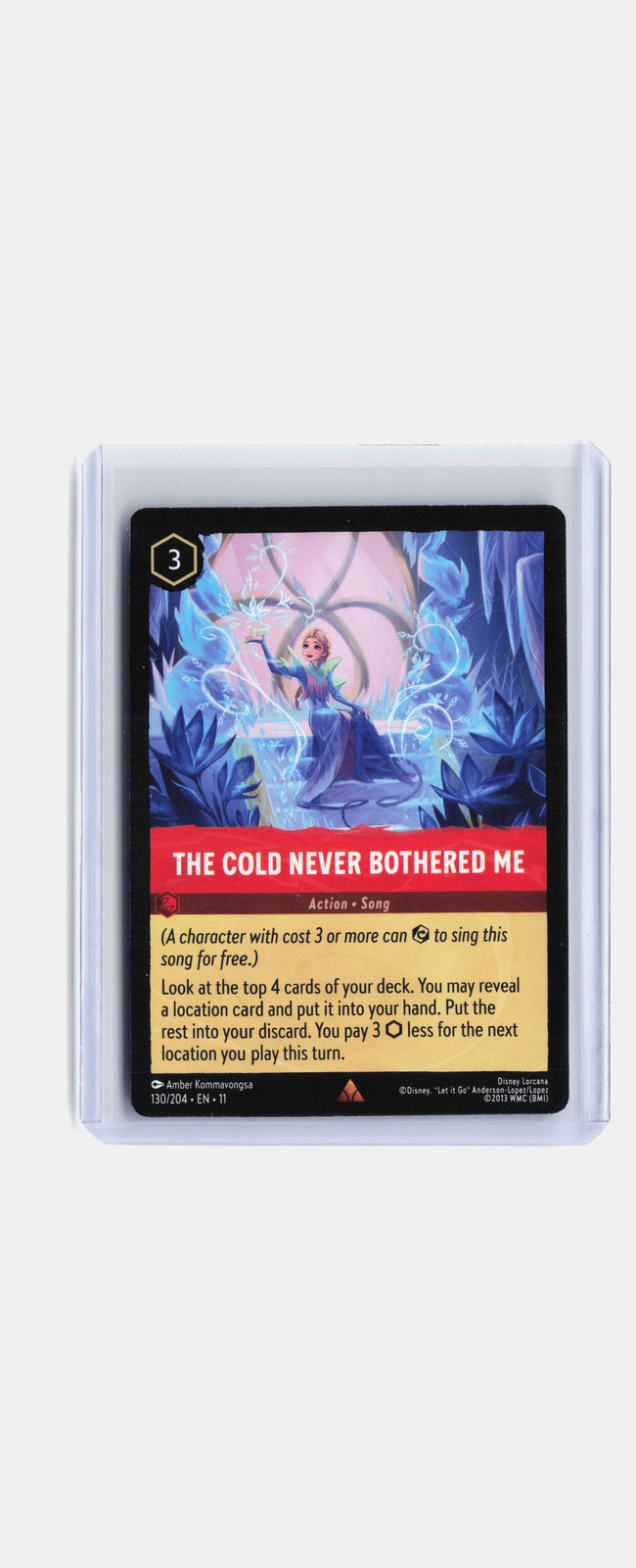 The Cold Never Bothered Me Disney Lorcaca Winterspell #130/204 Rare - Elsa
