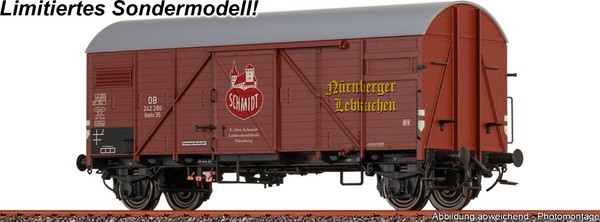 Spur H0 Brawa 51192 Ged. GüTerwagen Gmhs35 Lebkuchen-Schmidt Db Dc Neu In Ovp-image