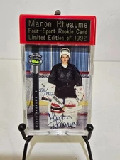 Manon RHEAUME Rookie 1992 Classic Four Sport Draft Pick Auto SN 555/1992 w/COA