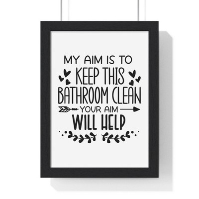 Lustiges Ziel Badezimmer Poster WC Humor Wandbild Kunstdruck Geschenk