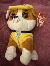 TY Beanie Boos Paw Patrol 6  Rubble the Construction Dog Stuffed Plush