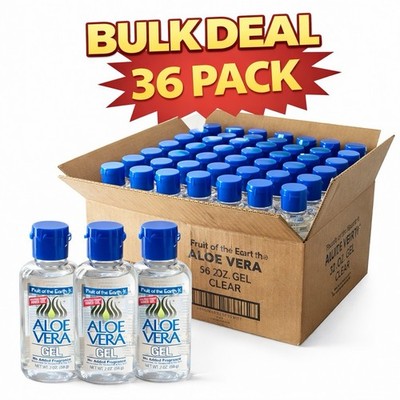Fruit Of The Earth Aloe Vera 100% Pure Gel - 2oz (36 Pack) - Bulk Lot
