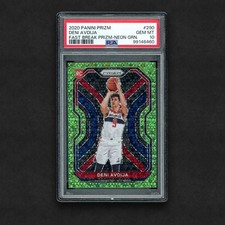 2020-21 Panini Prizm Fast Break Neon Rookie Green Deni Avdija 3/5 PSA 10 RC