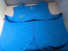 Proud Walmart Associate XL Turquoise Blue Employee Full Zip Vest WMM-2029A-2022