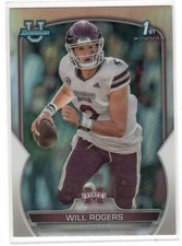 2022 Bowman University Chrome Will Rogers #46 Refractor Bulldogs