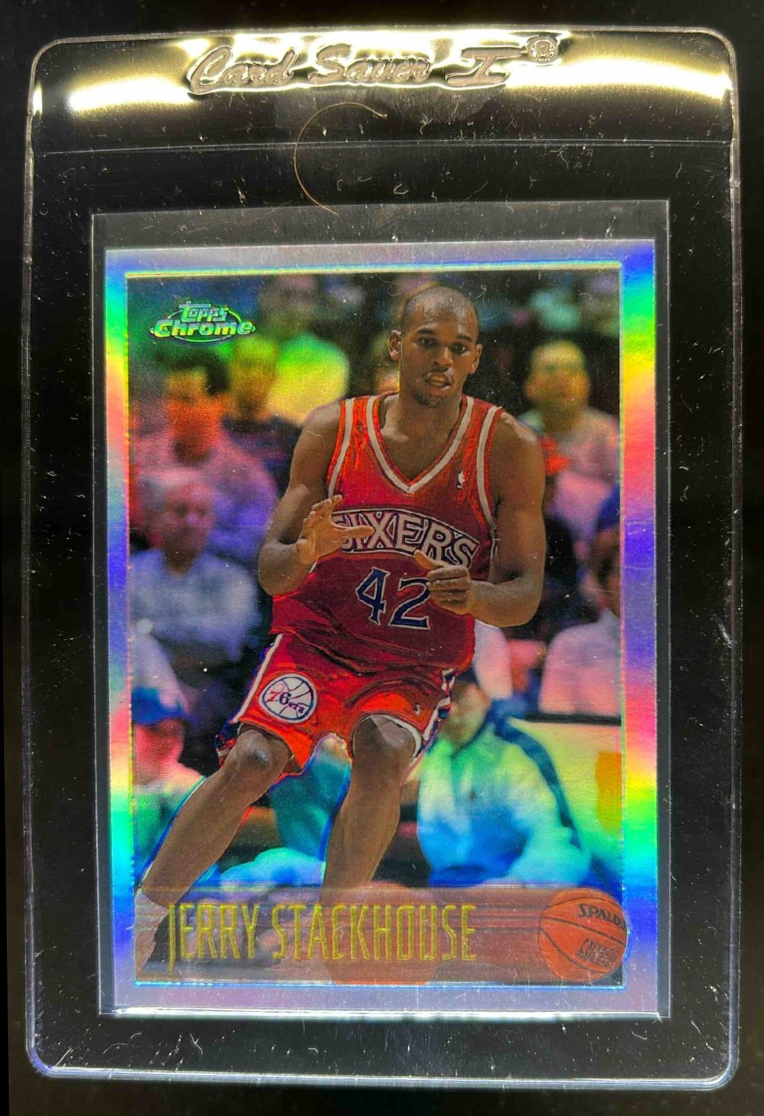 1996-97 Topps Chrome Jerry Stackhouse Refractor #42R 76ers