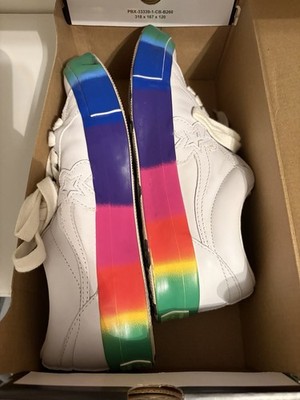Converse Golf Le Fleur Ox White Leather Rainbow Sneakers 166409C