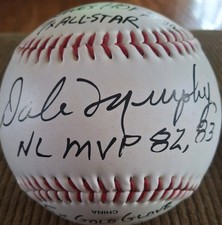 Dale Murphy Signed Oversized Rawlings Major League Baseball With Stats x5 JSA 