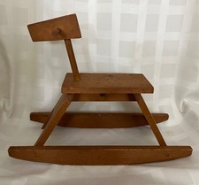 Vintage Primitive Hand-crafted Rocking Horse - Well-loved Needs grooming 