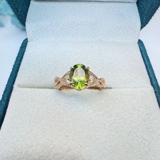 Peridot Ring, August Birthstone, Anniversary Gift Ring, Natural Peridot