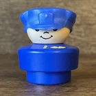 Vintage Fisher Price Little People Chunky Pilot Man 1990 Wings Blue Collectible