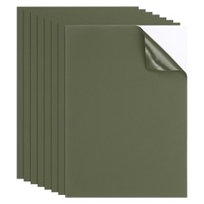 8pcs Waterproof Self-Adhesive Nylon Repair Patch 8 x 6 Inch, Olive