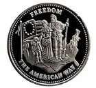 1 oz Silver 1986 Johnson Matthey - FREEDOM THE AMERICAN WAY Bullion In Apmex bag