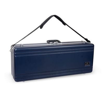 	Crossrock ABS Tenor Saxophone Case   Rectangular Blue Diamond Texture Deep B...