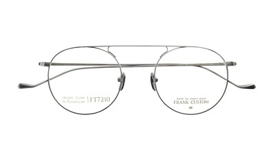 Lunettes De Vue Rondes Frank Custom FT7210 En Titane Gris - Monture 48 Mm