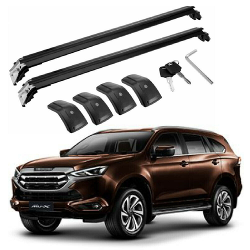 2Pcs Roof Rail Racks Cross Bars Crossbars Fits for ISUZU MUX MUX 2012