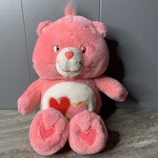 Care Bears 2003 Love A Lot Bear 13" Plush Talks Sings, tested And Woks 