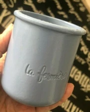 Ltd Ed Blue CERMA Clay Pottery Cup Bowl French Glaze France La Fermiere Vase Pot