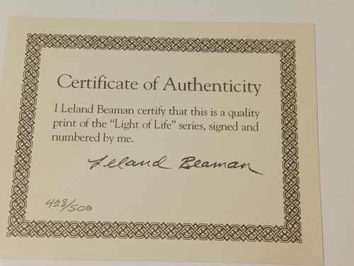 Leland Beaman Art "Light of Life" Signed/Numbered 428/500 Artist Matted Print - Picture 7 of 14