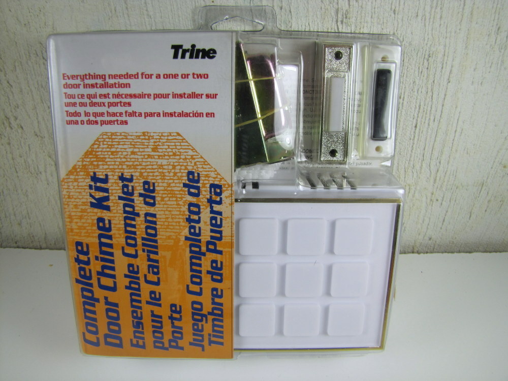 TRINE Complete 2 Door Chime Kit Door Bell 907M White 715G1 / 711W